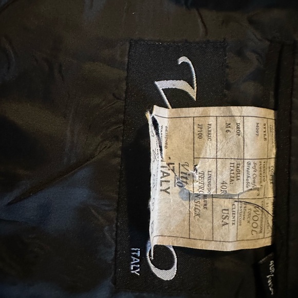Vitto men’s suit jacket black in color sz.40R - Picture 4 of 6